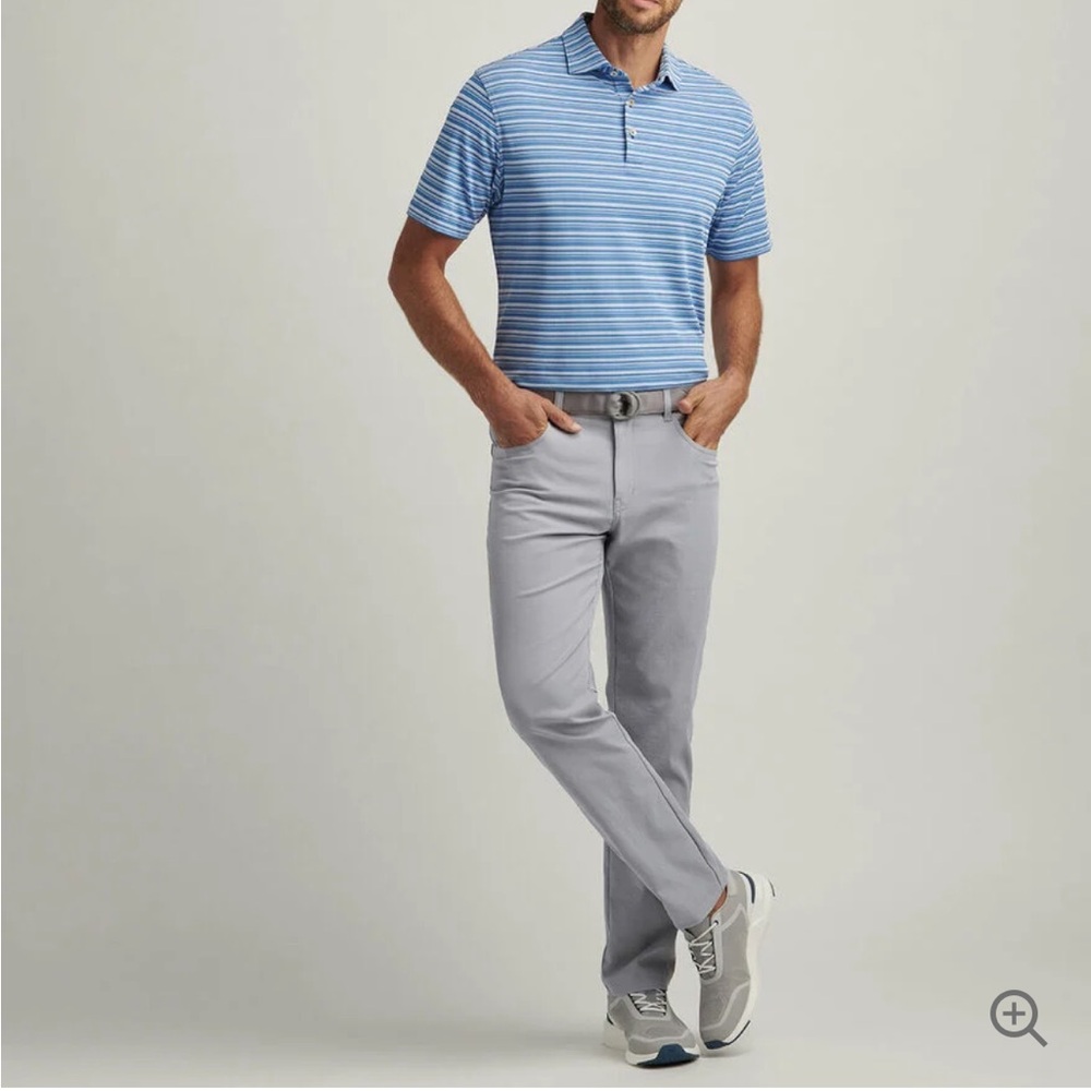 Peter Millar Crown Sport eb66 Performance Five-Pocket Pant Gale Gray Size 40x32 - Picture 1 of 12